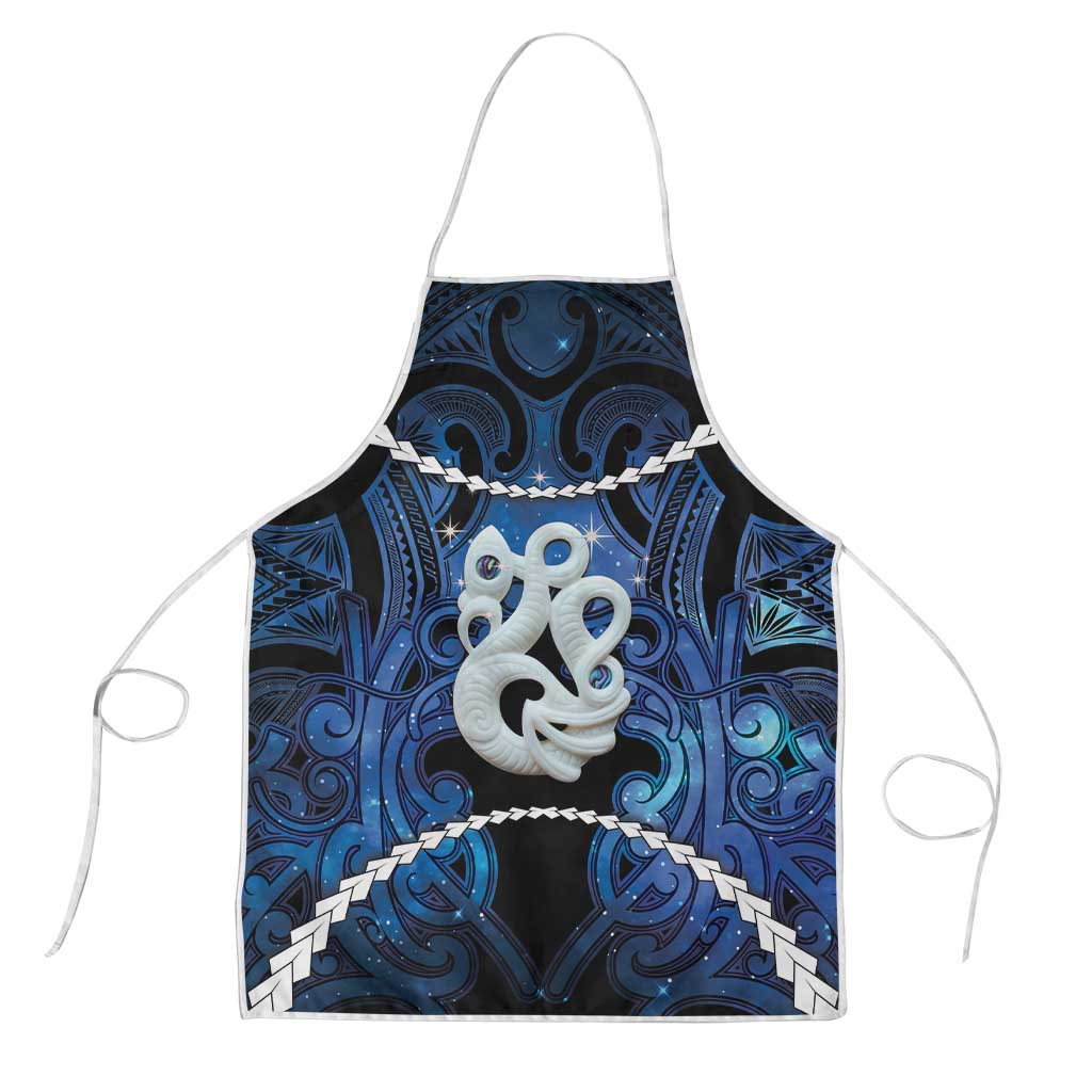 Maori Matariki Manaia Apron Maori Kowhaiwhai Pattern Galaxy LT01 Blue - Polynesian Pride