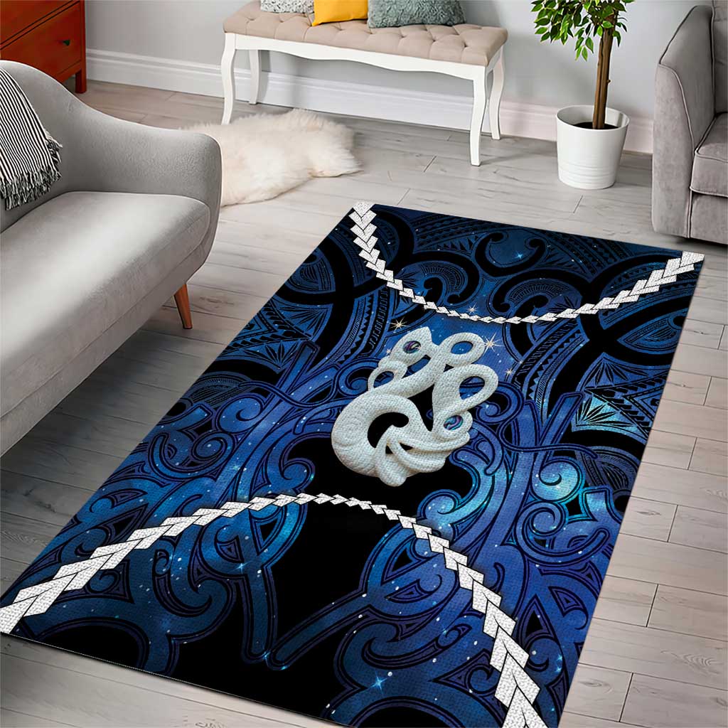 Maori Matariki Manaia Area Rug Maori Kowhaiwhai Pattern Galaxy LT01 - Polynesian Pride