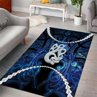 Maori Matariki Manaia Area Rug Maori Kowhaiwhai Pattern Galaxy LT01 - Polynesian Pride
