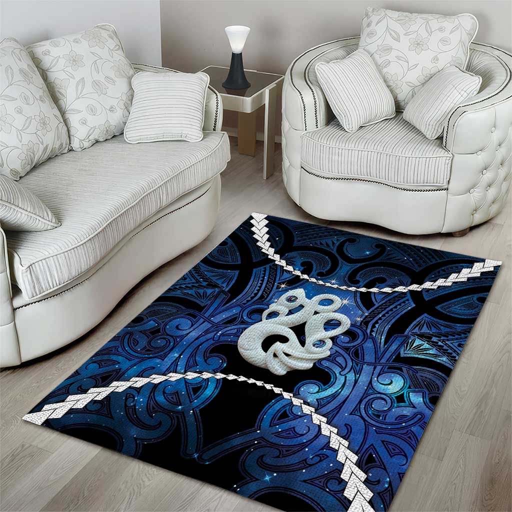 Maori Matariki Manaia Area Rug Maori Kowhaiwhai Pattern Galaxy LT01 - Polynesian Pride