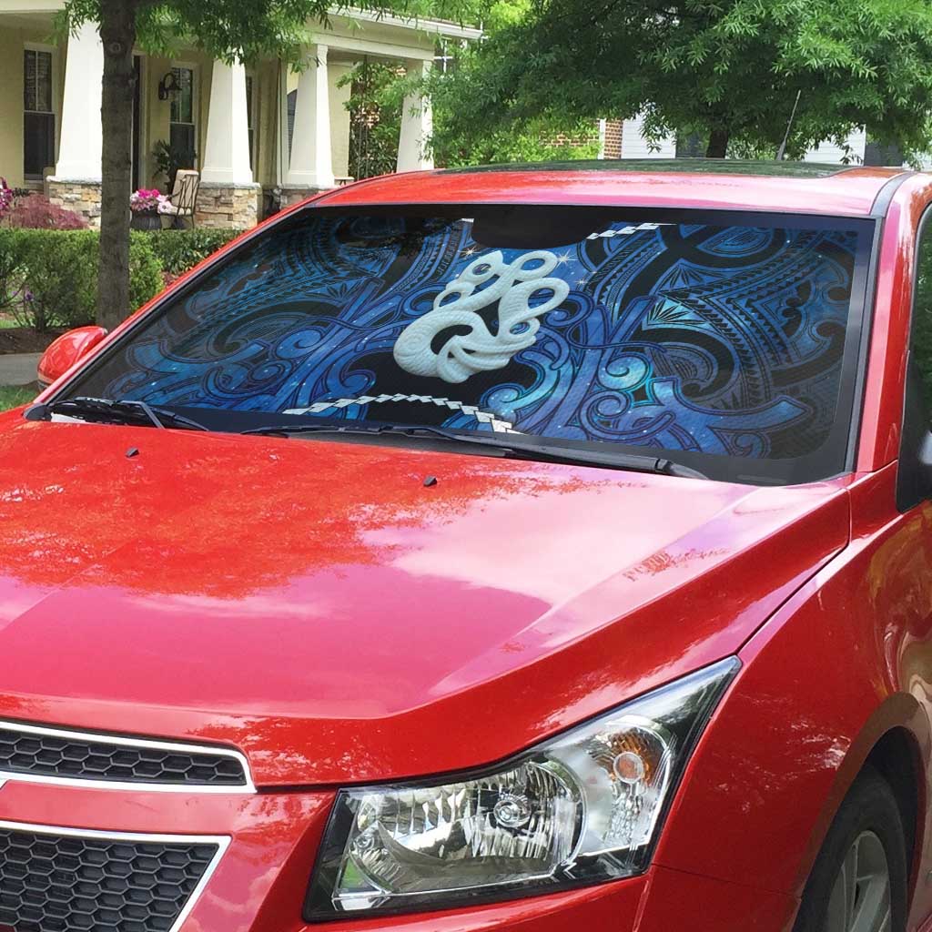 Maori Matariki Manaia Auto Sun Shade Maori Kowhaiwhai Pattern Galaxy LT01 - Polynesian Pride
