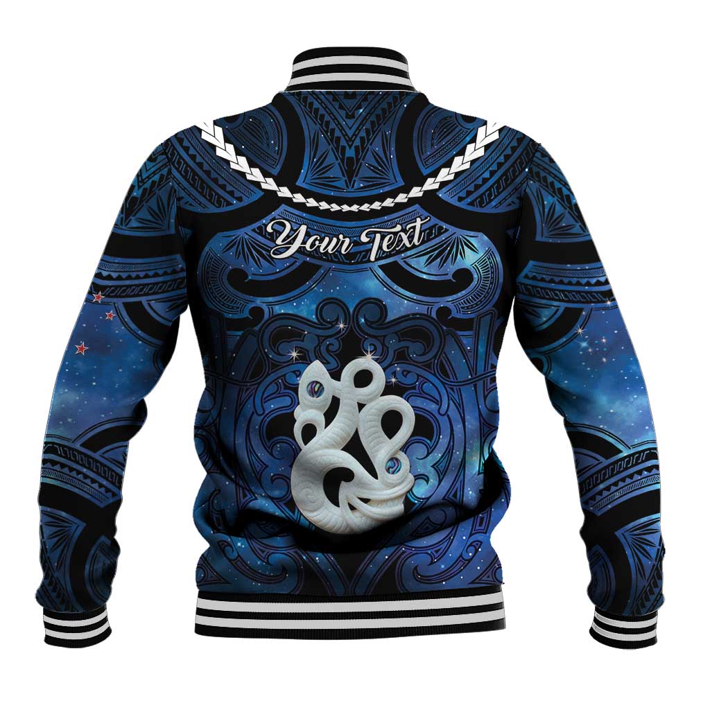 Personalized Maori Matariki Manaia Baseball Jacket Maori Kowhaiwhai Pattern Galaxy LT01 - Polynesian Pride