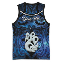 Personalized Maori Matariki Manaia Basketball Jersey Maori Kowhaiwhai Pattern Galaxy LT01 - Polynesian Pride