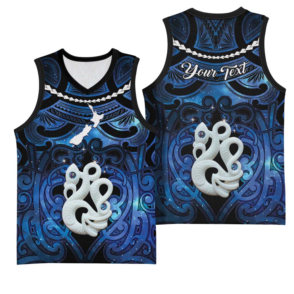 Personalized Maori Matariki Manaia Basketball Jersey Maori Kowhaiwhai Pattern Galaxy LT01 - Polynesian Pride