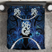 Maori Matariki Manaia Bedding Set Maori Kowhaiwhai Pattern Galaxy LT01 Blue - Polynesian Pride