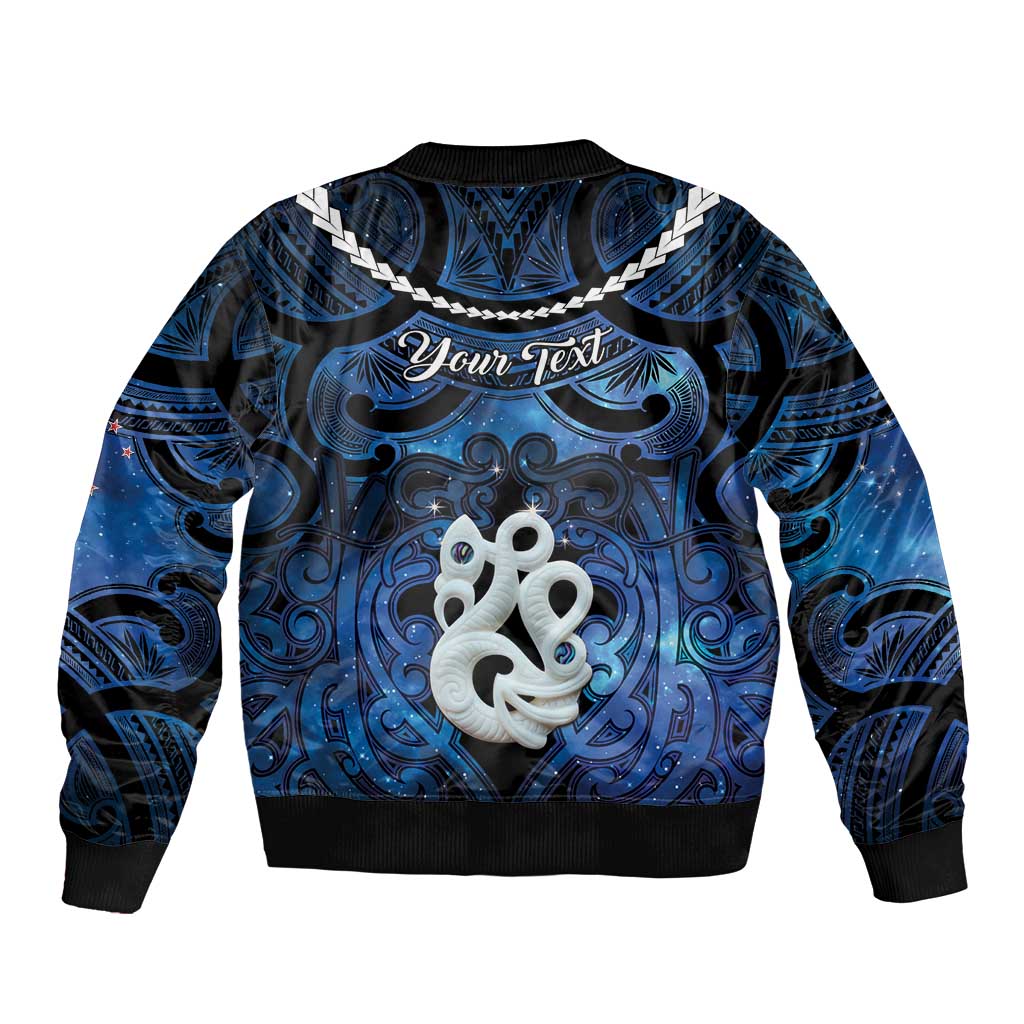 Personalized Maori Matariki Manaia Bomber Jacket Maori Kowhaiwhai Pattern Galaxy LT01 - Polynesian Pride
