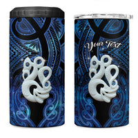 Personalized Maori Matariki Manaia 4 in 1 Can Cooler Tumbler Maori Kowhaiwhai Pattern Galaxy LT01 One Size: 16 oz Blue - Polynesian Pride