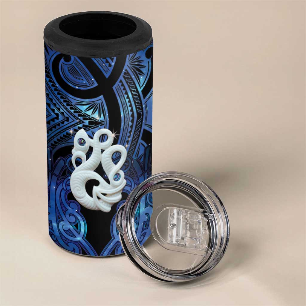 Personalized Maori Matariki Manaia 4 in 1 Can Cooler Tumbler Maori Kowhaiwhai Pattern Galaxy LT01 - Polynesian Pride