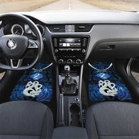 Personalized Maori Matariki Manaia Car Mats Maori Kowhaiwhai Pattern Galaxy LT01 Set 2pcs - Front Blue - Polynesian Pride