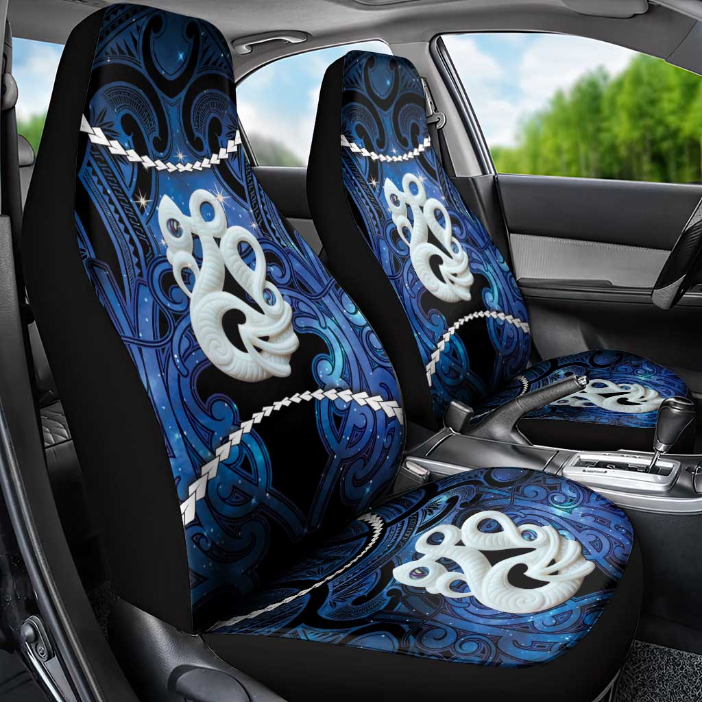 Maori Matariki Manaia Car Seat Cover Maori Kowhaiwhai Pattern Galaxy LT01 - Polynesian Pride