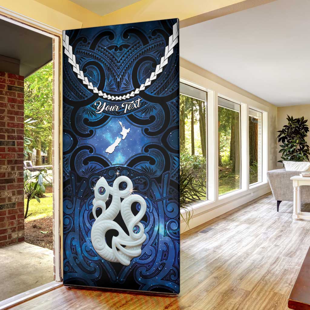 Personalized Maori Matariki Manaia Door Cover Maori Kowhaiwhai Pattern Galaxy LT01 - Polynesian Pride