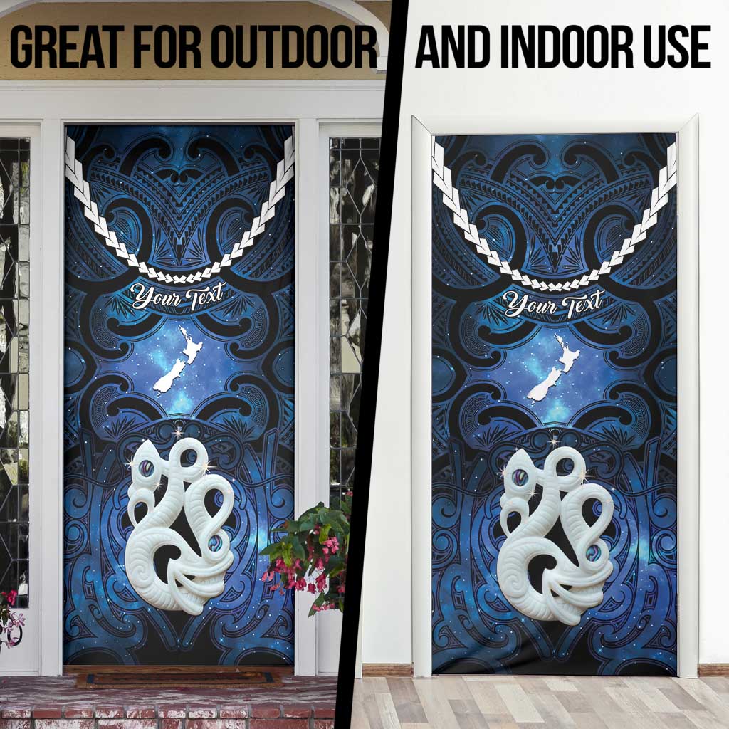 Personalized Maori Matariki Manaia Door Cover Maori Kowhaiwhai Pattern Galaxy LT01 - Polynesian Pride