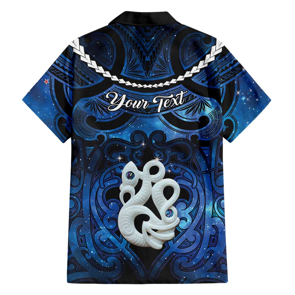 Personalized Maori Matariki Manaia Family Matching Off The Shoulder Long Sleeve Dress and Hawaiian Shirt Maori Kowhaiwhai Pattern Galaxy