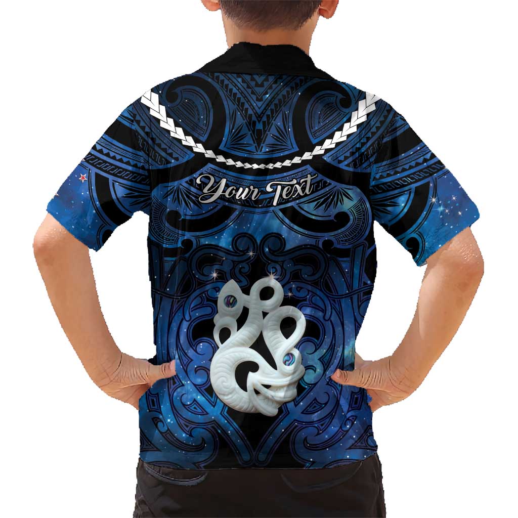 Personalized Maori Matariki Manaia Family Matching Summer Maxi Dress and Hawaiian Shirt Maori Kowhaiwhai Pattern Galaxy
