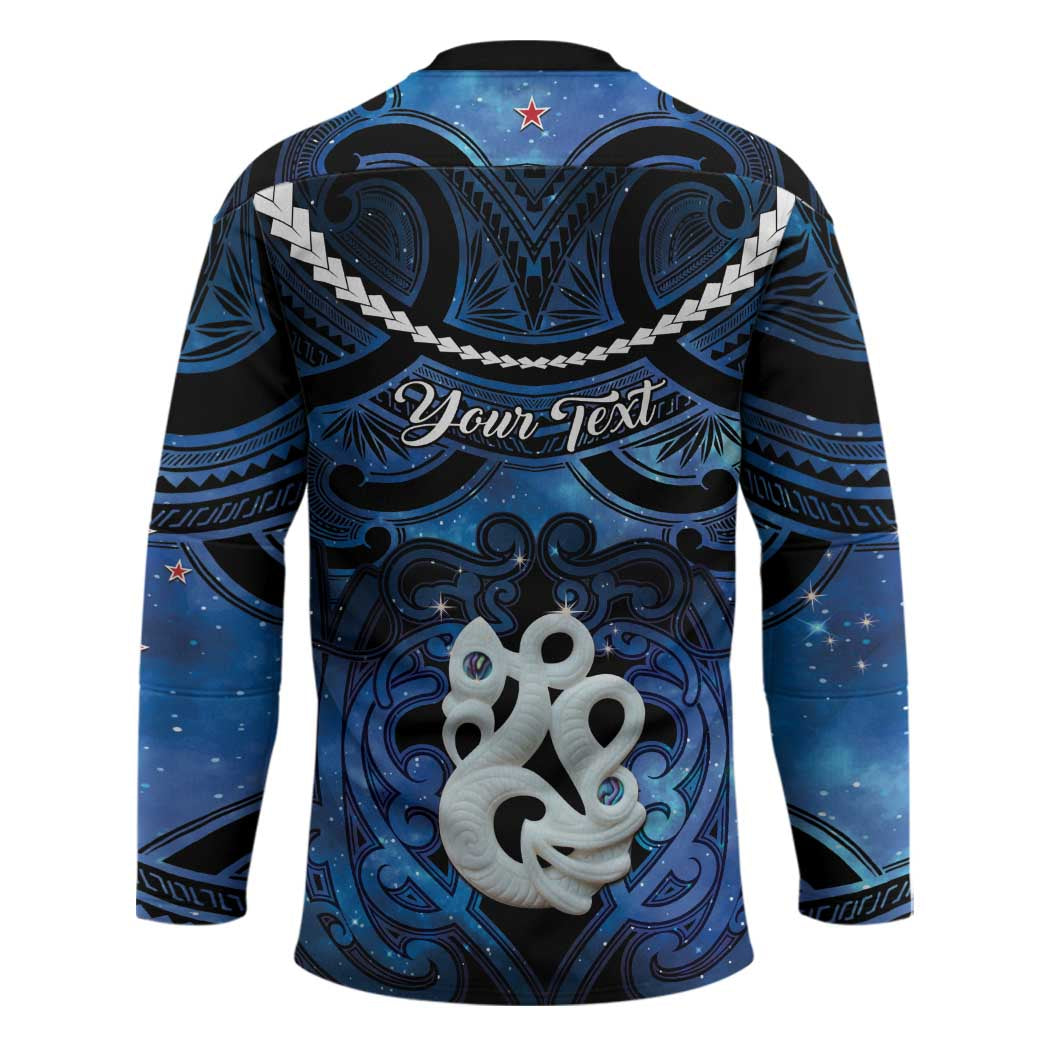 Personalized Maori Matariki Manaia Hockey Jersey Maori Kowhaiwhai Pattern Galaxy LT01 - Polynesian Pride