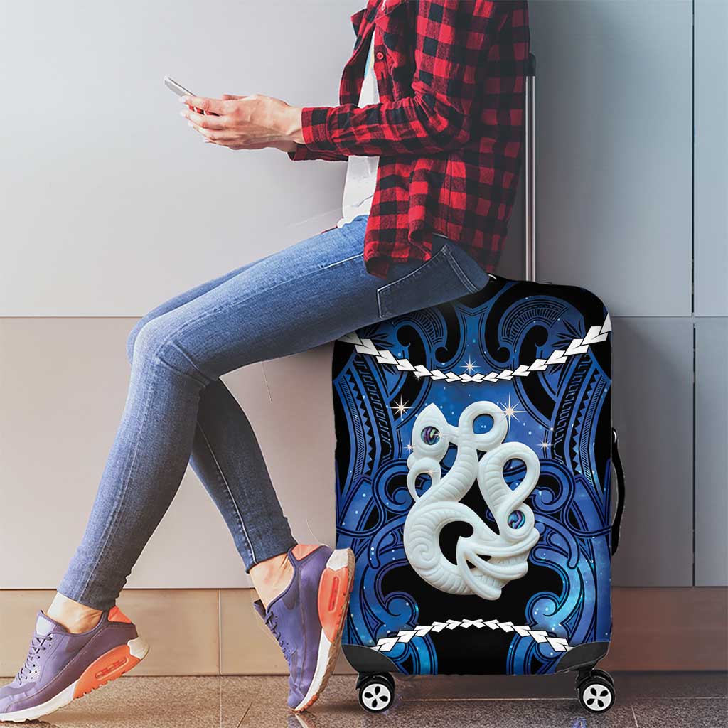 Maori Matariki Manaia Luggage Cover Maori Kowhaiwhai Pattern Galaxy LT01 - Polynesian Pride