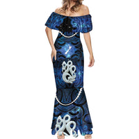 Personalized Maori Matariki Manaia Mermaid Dress Maori Kowhaiwhai Pattern Galaxy LT01 - Polynesian Pride