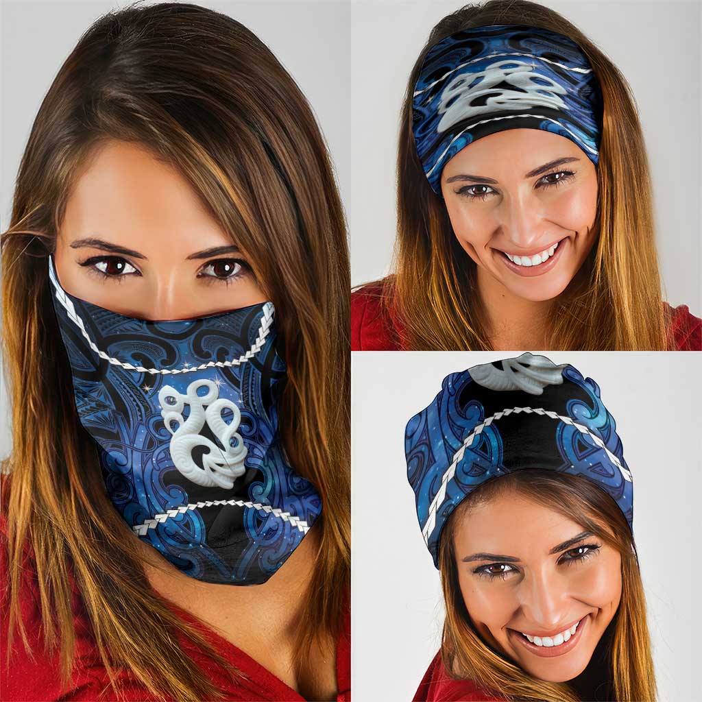 Maori Matariki Manaia Neck Gaiter Maori Kowhaiwhai Pattern Galaxy LT01 - Polynesian Pride