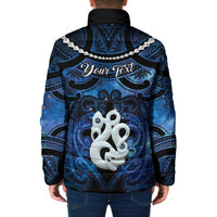 Personalized Maori Matariki Manaia Padded Jacket Maori Kowhaiwhai Pattern Galaxy LT01 - Polynesian Pride