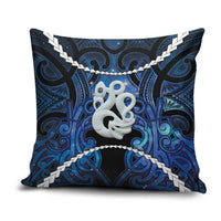 Maori Matariki Manaia Pillow Cover Maori Kowhaiwhai Pattern Galaxy LT01 Blue - Polynesian Pride