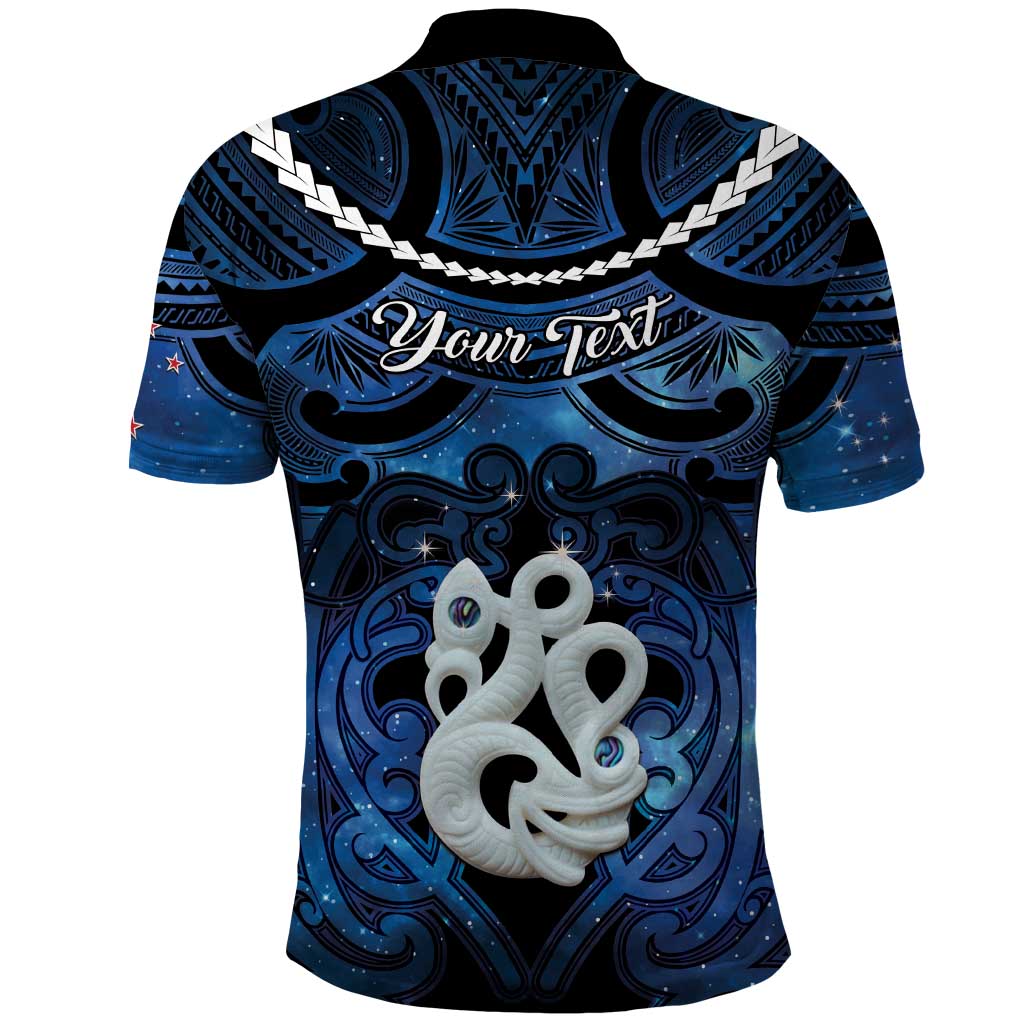 Personalized Maori Matariki Manaia Polo Shirt Maori Kowhaiwhai Pattern Galaxy LT01 - Polynesian Pride
