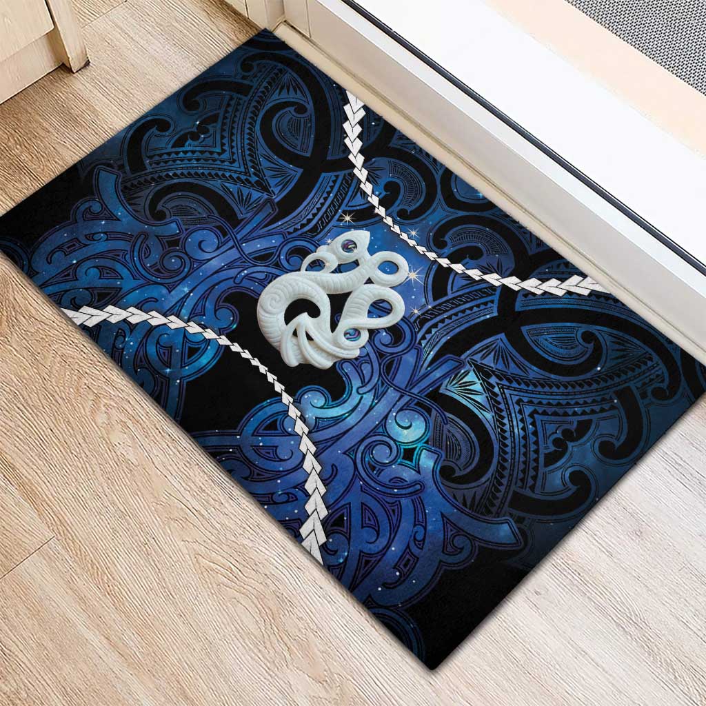 Maori Matariki Manaia Rubber Doormat Maori Kowhaiwhai Pattern Galaxy LT01 - Polynesian Pride