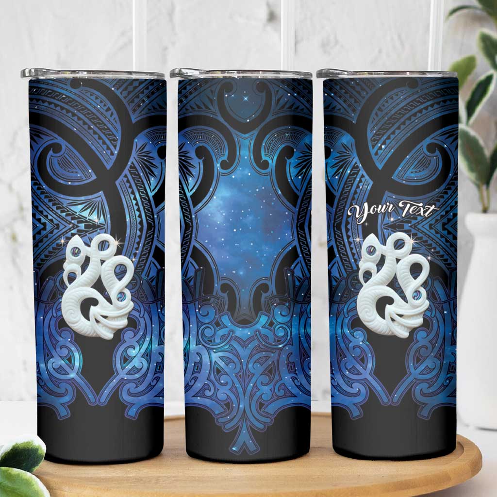 Personalized Maori Matariki Manaia Skinny Tumbler Maori Kowhaiwhai Pattern Galaxy LT01 - Polynesian Pride