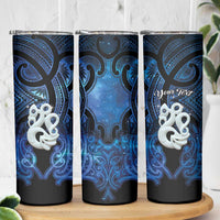 Personalized Maori Matariki Manaia Skinny Tumbler Maori Kowhaiwhai Pattern Galaxy LT01 - Polynesian Pride