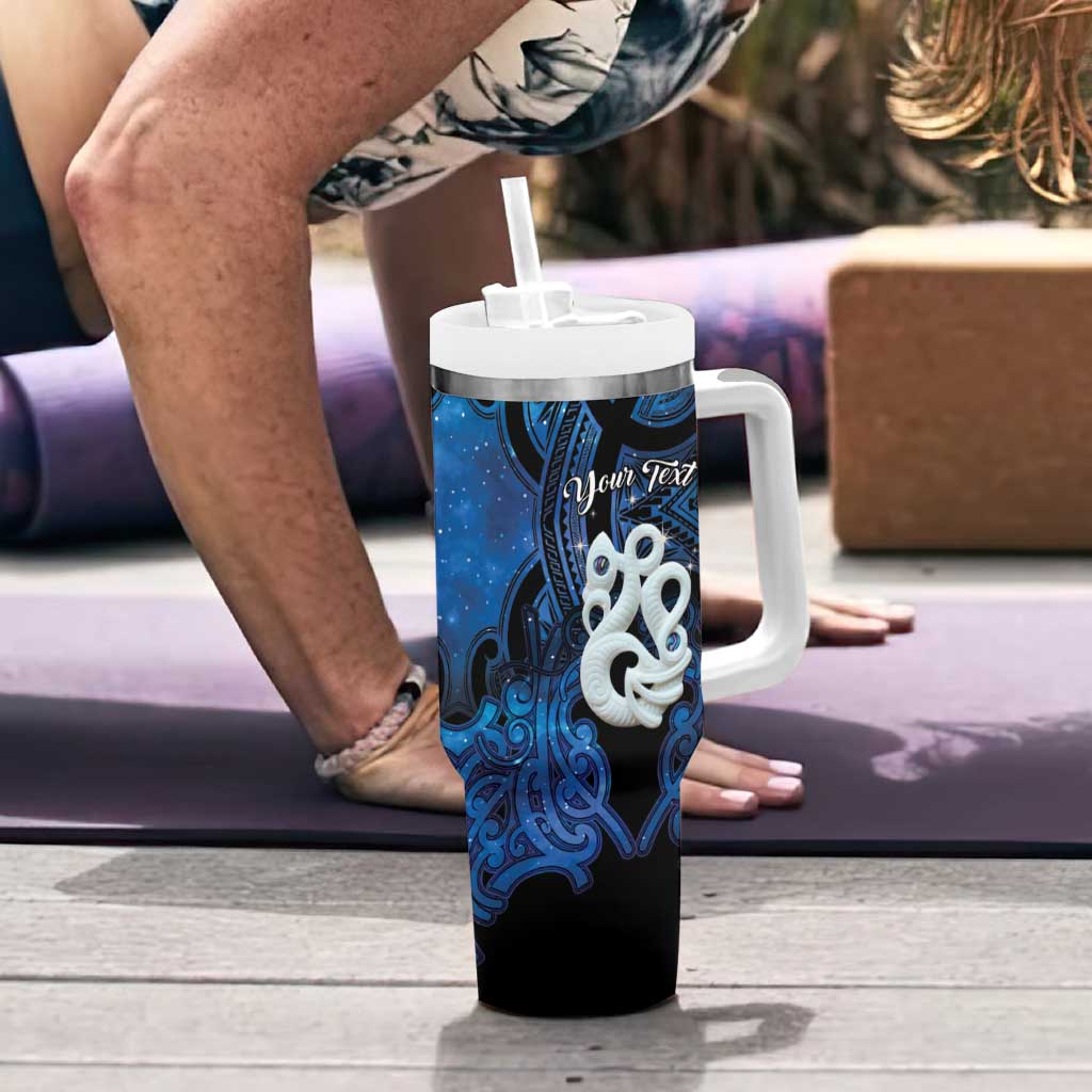 Personalized Maori Matariki Manaia Tumbler With Handle Maori Kowhaiwhai Pattern Galaxy LT01 - Polynesian Pride