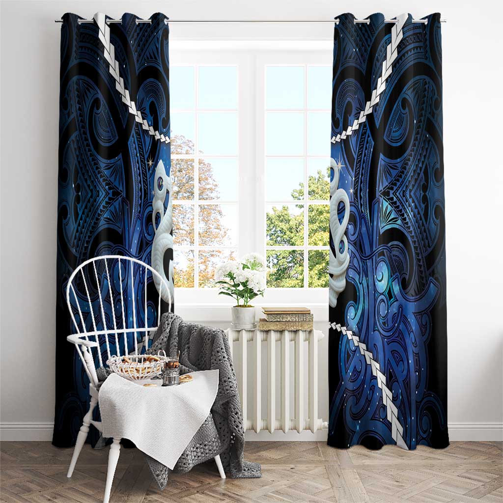 Maori Matariki Manaia Window Curtain Maori Kowhaiwhai Pattern Galaxy LT01 - Polynesian Pride