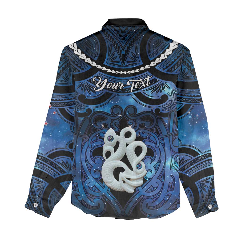 Personalized Maori Matariki Manaia Women Casual Shirt Maori Kowhaiwhai Pattern Galaxy LT01 - Polynesian Pride