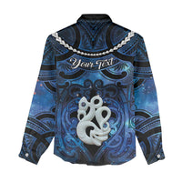 Personalized Maori Matariki Manaia Women Casual Shirt Maori Kowhaiwhai Pattern Galaxy LT01 - Polynesian Pride