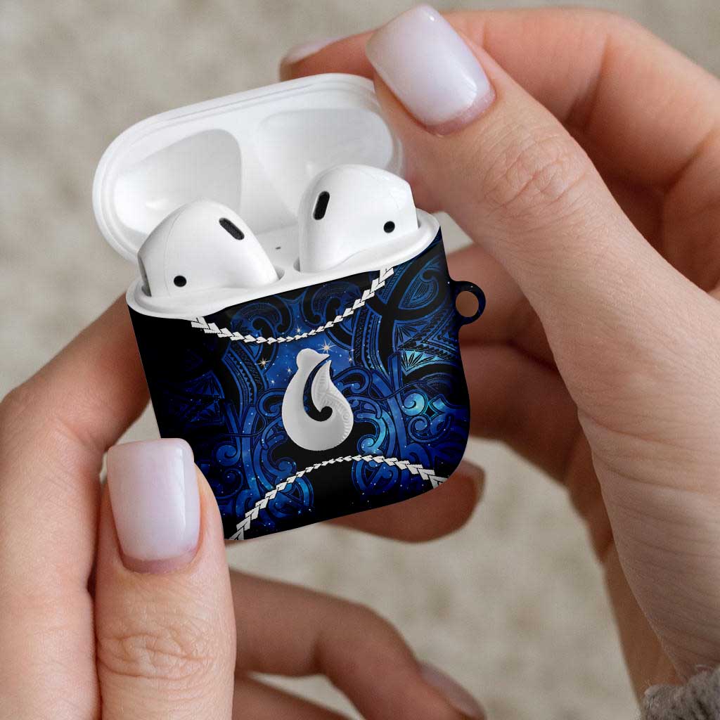 Maori Matariki Hei Matau AirPods Case Maori Kowhaiwhai Pattern Galaxy LT01 - Polynesian Pride