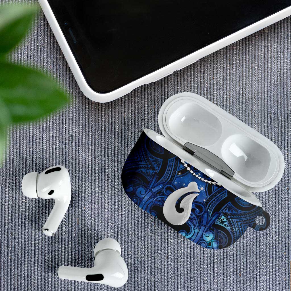 Maori Matariki Hei Matau AirPods Case Maori Kowhaiwhai Pattern Galaxy LT01 - Polynesian Pride