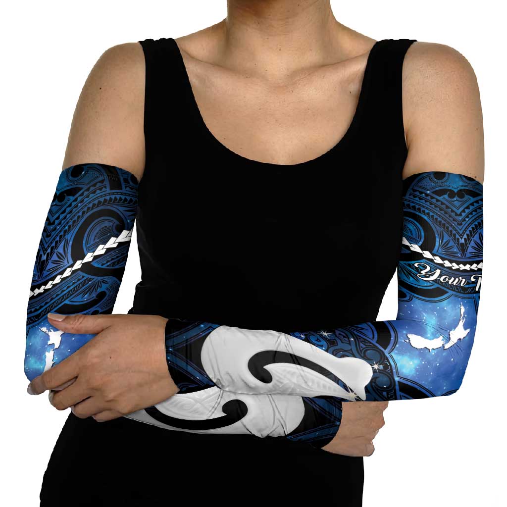 Personalized Maori Matariki Hei Matau Arm Sleeves Maori Kowhaiwhai Pattern Galaxy LT01 - Polynesian Pride