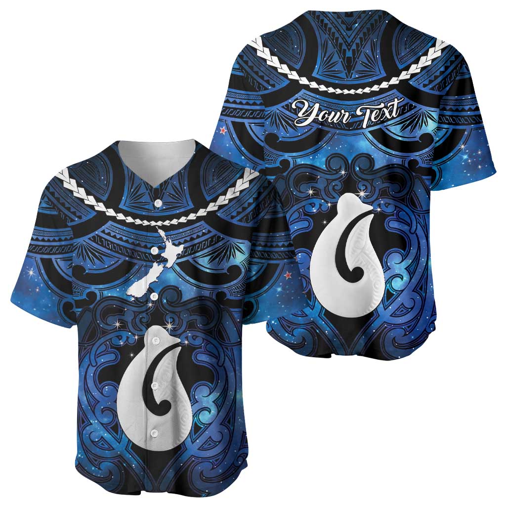 Personalized Maori Matariki Hei Matau Baseball Jersey Maori Kowhaiwhai Pattern Galaxy LT01 - Polynesian Pride