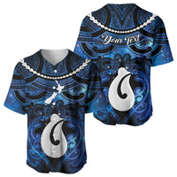 Personalized Maori Matariki Hei Matau Baseball Jersey Maori Kowhaiwhai Pattern Galaxy LT01 - Polynesian Pride