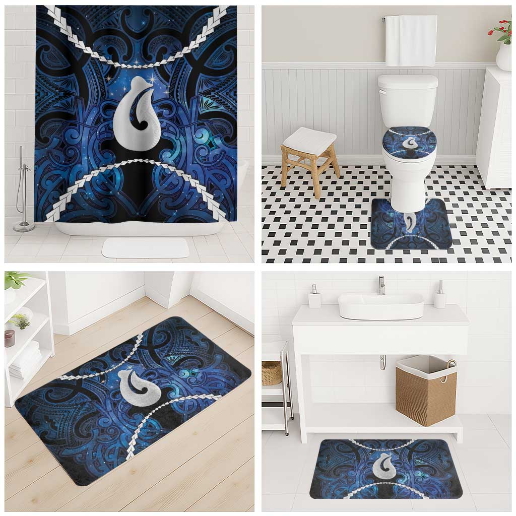 Maori Matariki Hei Matau Bathroom Set Maori Kowhaiwhai Pattern Galaxy LT01 - Polynesian Pride