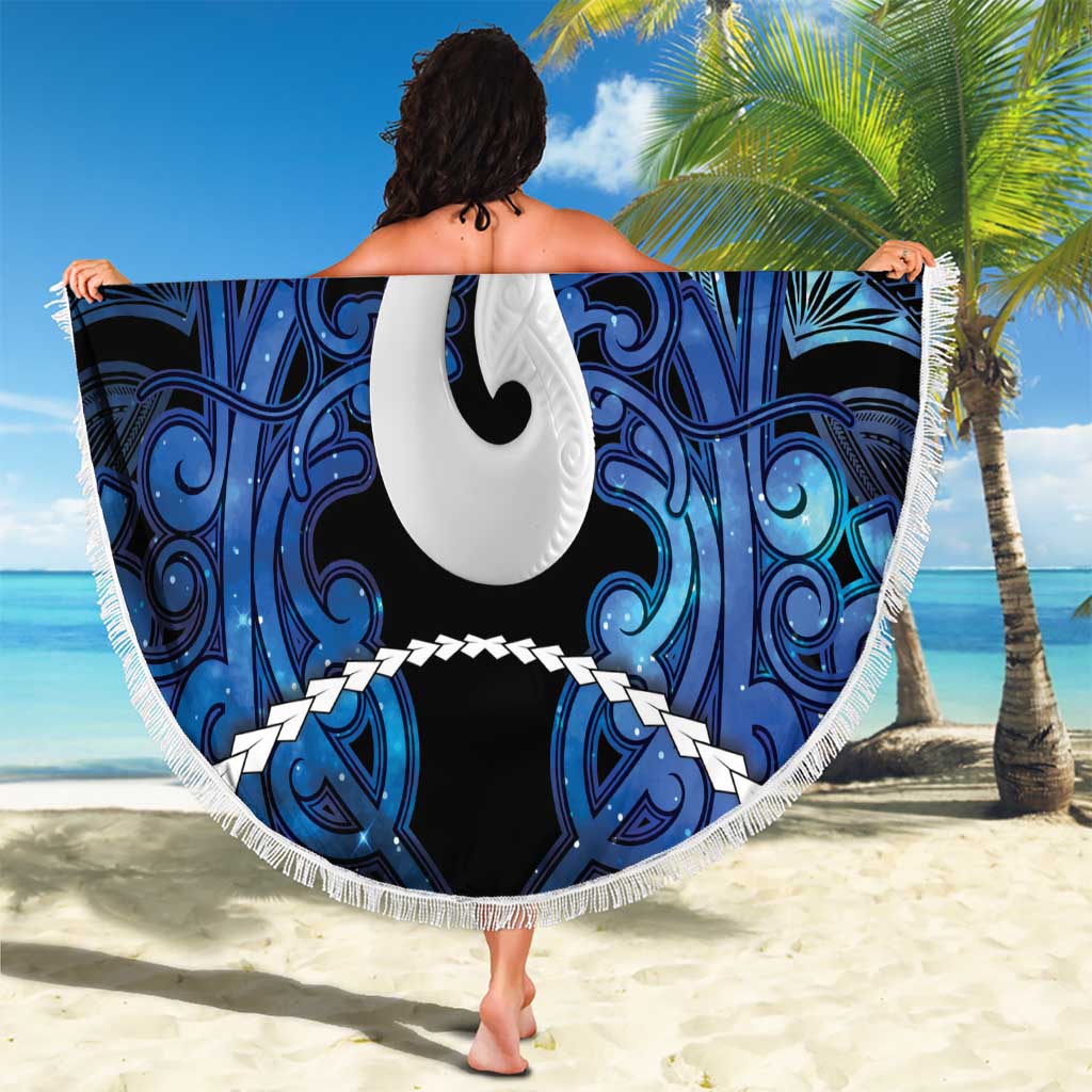 Maori Matariki Hei Matau Beach Blanket Maori Kowhaiwhai Pattern Galaxy LT01 - Polynesian Pride