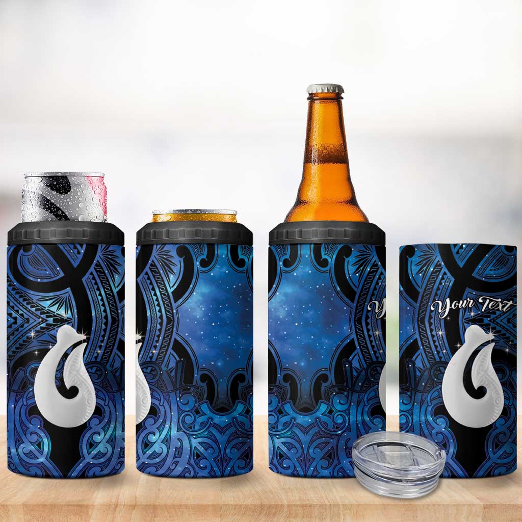 Personalized Maori Matariki Hei Matau 4 in 1 Can Cooler Tumbler Maori Kowhaiwhai Pattern Galaxy LT01 - Polynesian Pride