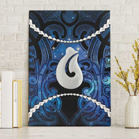 Maori Matariki Hei Matau Canvas Wall Art Maori Kowhaiwhai Pattern Galaxy LT01 Without Frame Blue - Polynesian Pride