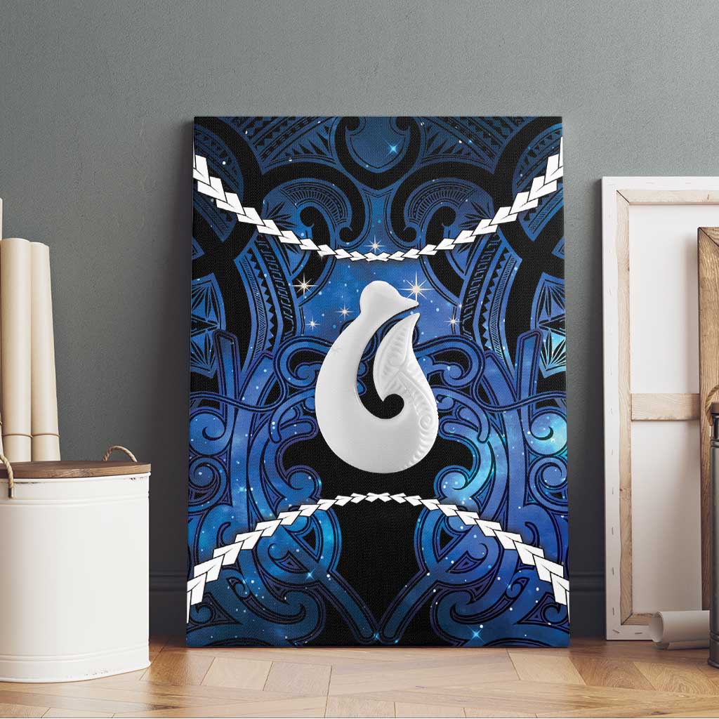 Maori Matariki Hei Matau Canvas Wall Art Maori Kowhaiwhai Pattern Galaxy LT01 - Polynesian Pride