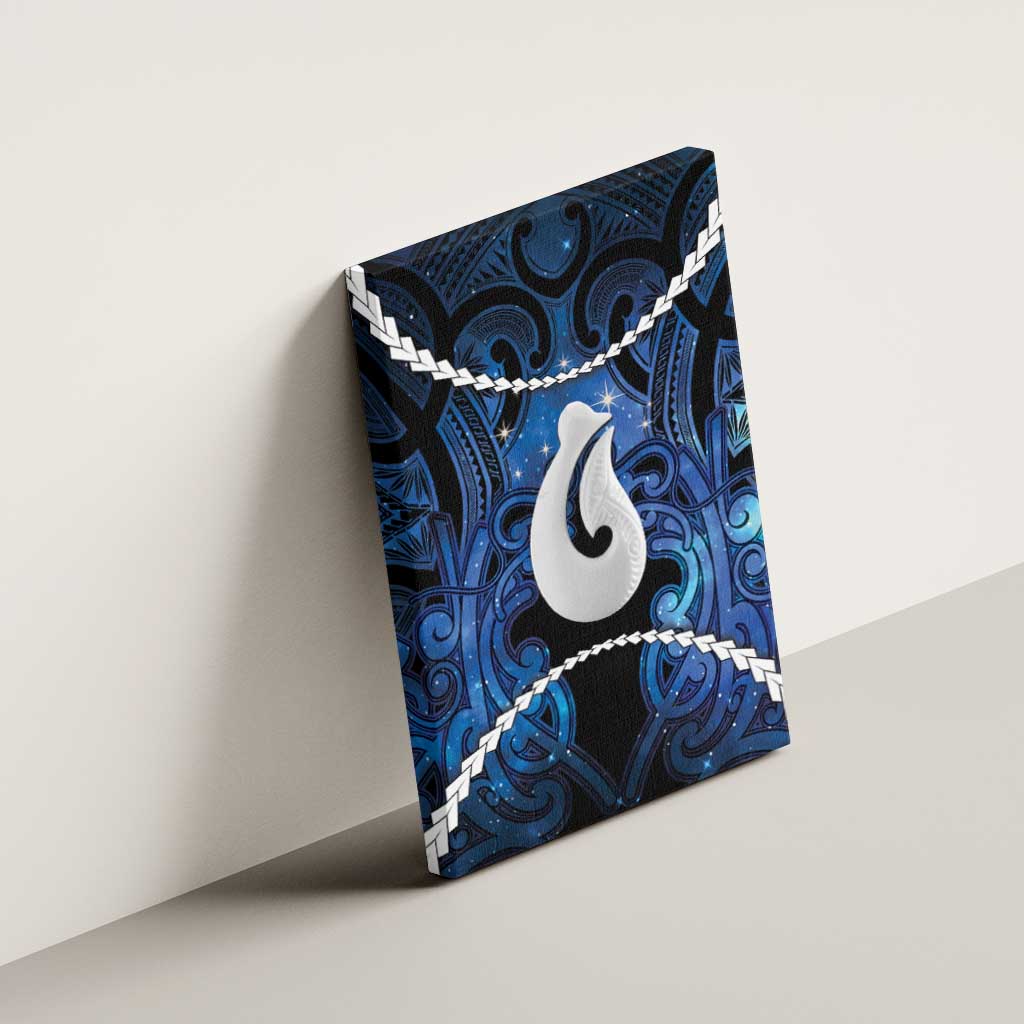 Maori Matariki Hei Matau Canvas Wall Art Maori Kowhaiwhai Pattern Galaxy LT01 - Polynesian Pride