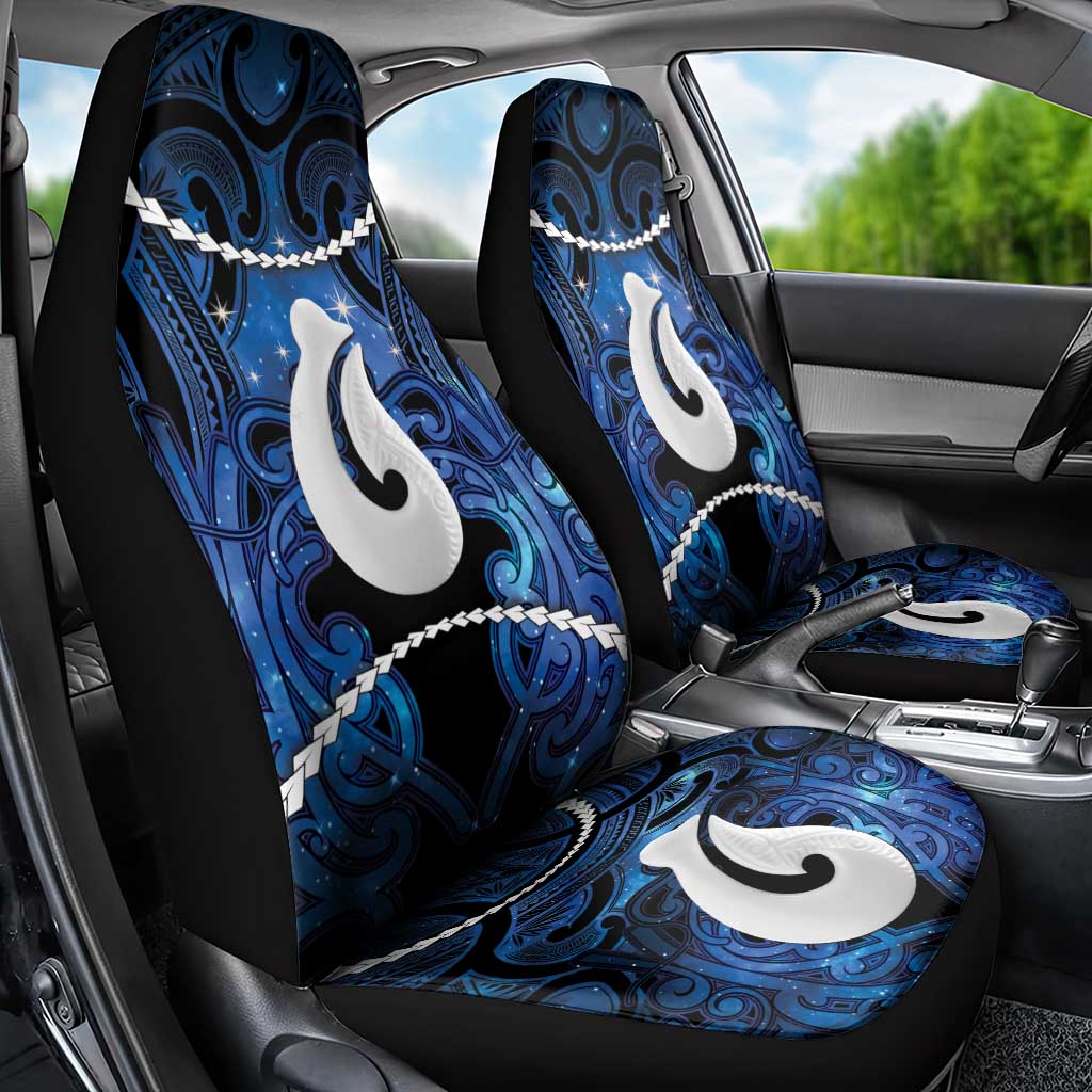 Maori Matariki Hei Matau Car Seat Cover Maori Kowhaiwhai Pattern Galaxy