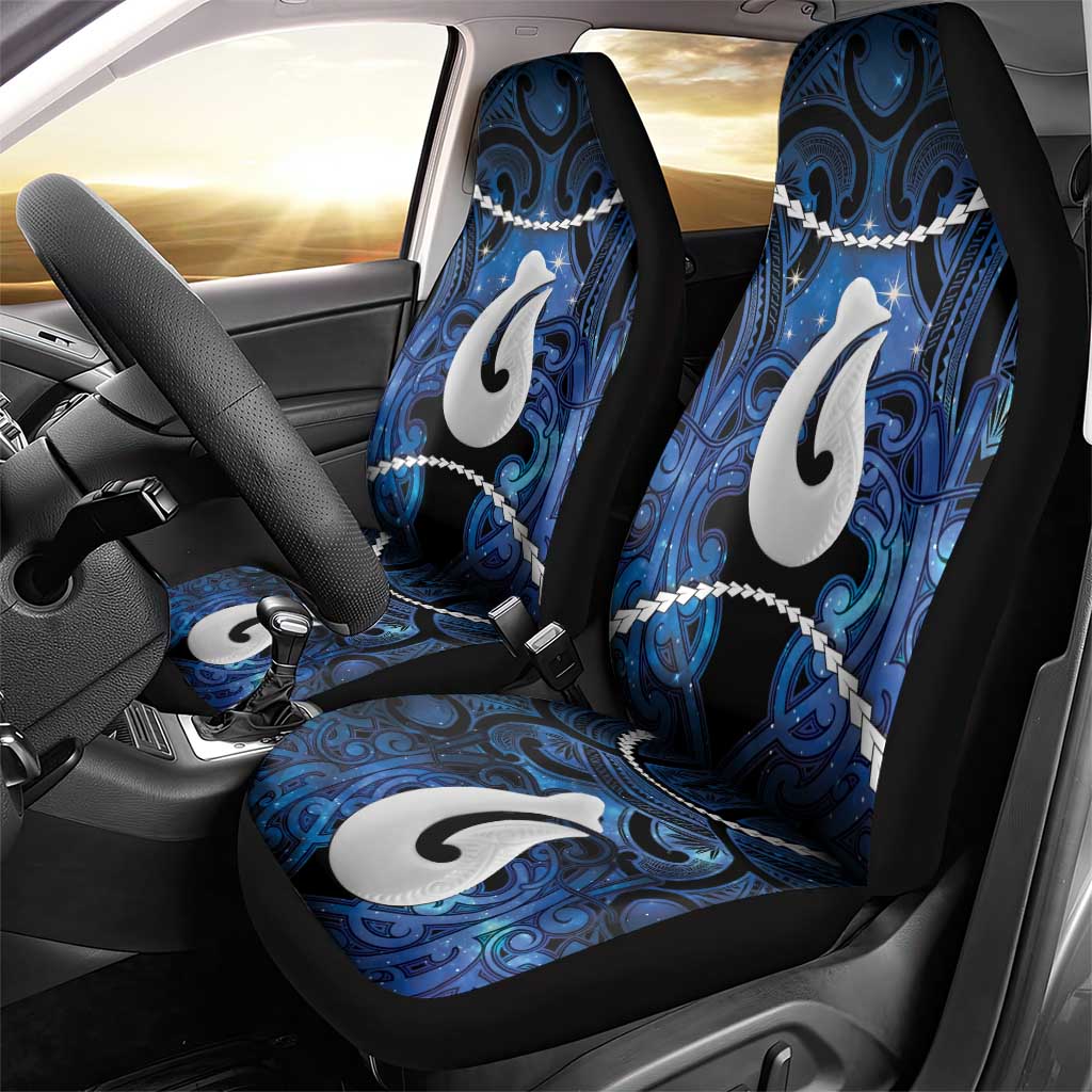 Maori Matariki Hei Matau Car Seat Cover Maori Kowhaiwhai Pattern Galaxy