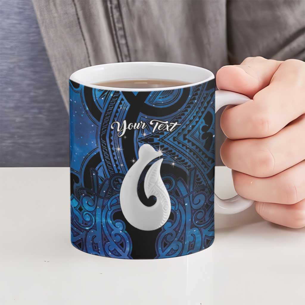 Personalized Maori Matariki Hei Matau Ceramic Mug Maori Kowhaiwhai Pattern Galaxy LT01 - Polynesian Pride