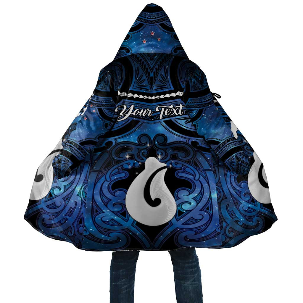 Personalized Maori Matariki Hei Matau Cloak Maori Kowhaiwhai Pattern Galaxy LT01 Unisex Blue - Polynesian Pride