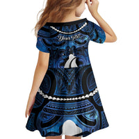 Personalized Maori Matariki Hei Matau Family Matching Short Sleeve Bodycon Dress and Hawaiian Shirt Maori Kowhaiwhai Pattern Galaxy