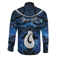 Personalized Maori Matariki Hei Matau Family Matching Summer Maxi Dress and Hawaiian Shirt Maori Kowhaiwhai Pattern Galaxy