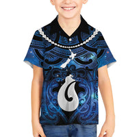 Personalized Maori Matariki Hei Matau Family Matching Tank Maxi Dress and Hawaiian Shirt Maori Kowhaiwhai Pattern Galaxy